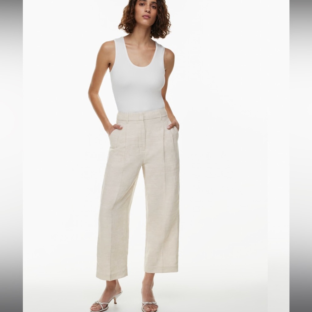 Aritizia The Effortless Cropped Pants - Linen
